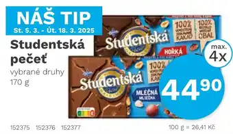 Konzum Studentská pečeť nabídka