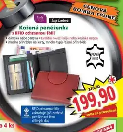 Norma Kožená peněženka s RFID ochrannou fólií nabídka