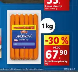 Lidl Lahůdkové párky nabídka