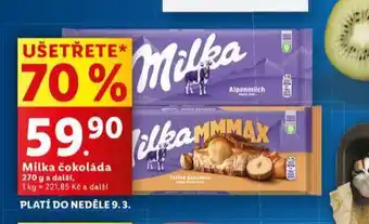 Lidl Milka čokoláda nabídka