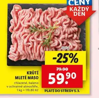 Lidl Krůtí mleté maso nabídka