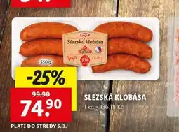 Lidl Slezská klobása nabídka