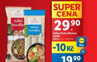 Lidl Udon / soba / ramen nudle nabídka