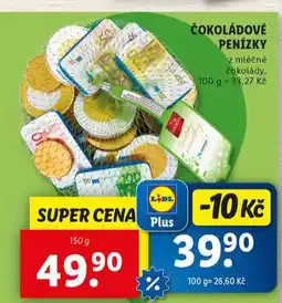 Lidl Čokoládové penízky nabídka