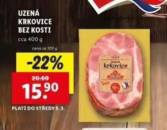 Lidl Uzená krkovice bez kosti nabídka