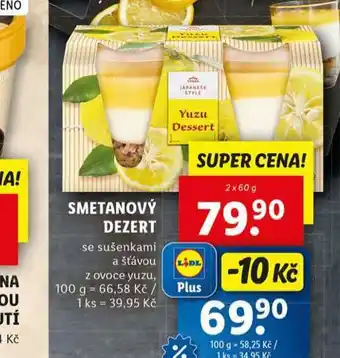 Lidl Smetanový dezert nabídka