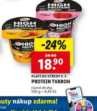 Lidl Protein tvaroh nabídka