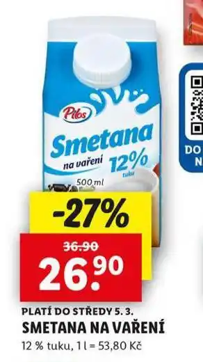 Lidl Smetana na vaření nabídka