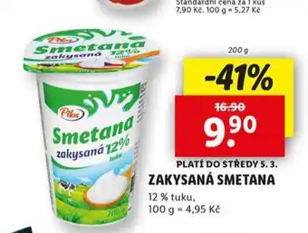 Lidl Zakysaná smetana nabídka