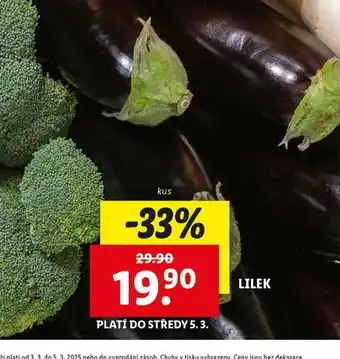 Lidl Lilek fialový nabídka