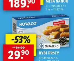 Lidl Nowaco rybí prsty nabídka