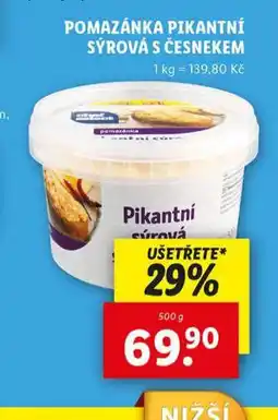 Lidl Pomazánka pikantní sýrová s česnekem nabídka