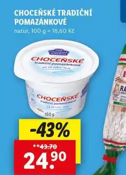 Lidl Choceňské tradiční pomazánkové nabídka