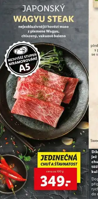 Lidl Japonský wagyu steak nabídka