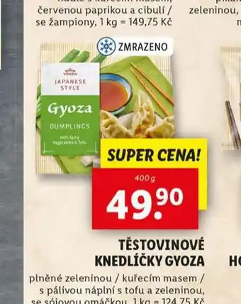 Lidl Těstovinové knedlíčky gyoza nabídka