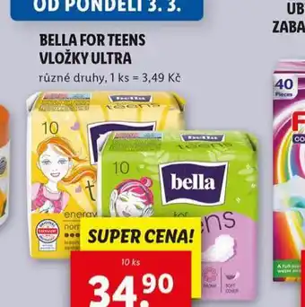 Lidl Bella for teens vložky ultra nabídka