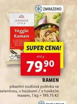 Lidl Ramen nabídka