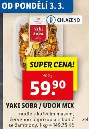 Lidl Yaki soba / udon mix nabídka