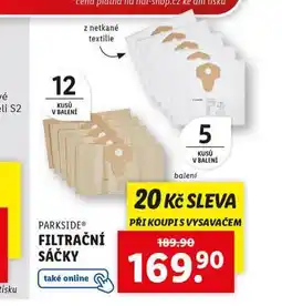 Lidl Filtrační sáčky nabídka