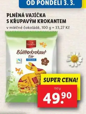 Lidl Plněná vajíčka s křupavým krokantem nabídka