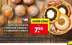 Lidl Sváteční koláček s tvarohem a jablky nabídka