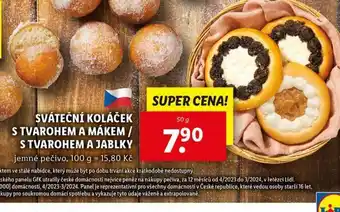 Lidl Sváteční koláček s tvarohem a jablky nabídka