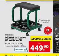 Lidl Dílenské sedátko na kolečkách nabídka