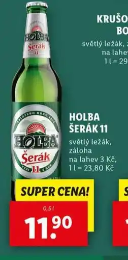 Lidl Pivo holba šerák 11 nabídka