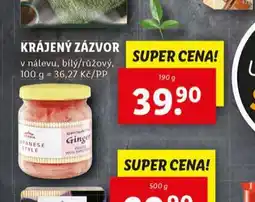 Lidl Krájený zázvor nabídka