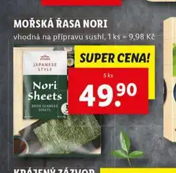 Lidl Mořská řasa nori nabídka