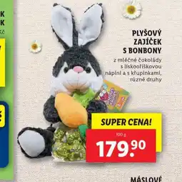 Lidl Plyšový zajíček s bonbony nabídka