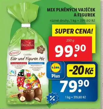 Lidl Mix plněných vajíček a figurek nabídka