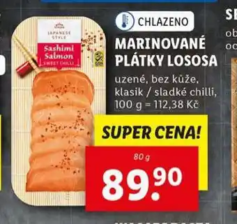 Lidl Marinované plátky lososa nabídka