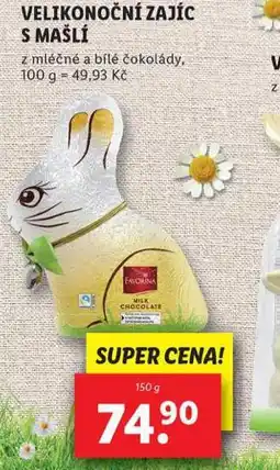 Lidl Velikonoční zajíc s mašlí nabídka