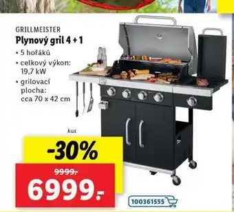 Lidl Plynový gril 4+1 nabídka