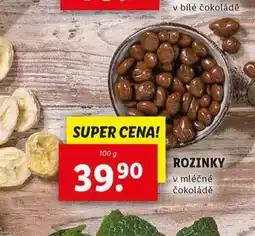 Lidl Rozinky v mléčné čokoládě nabídka