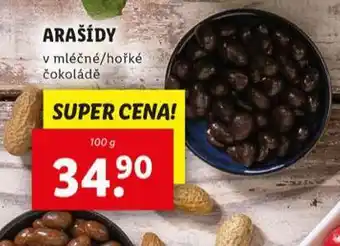 Lidl Arašídy v mléčné / hořké čokoládě nabídka