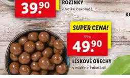 Lidl Lískové ořechy v mléčné čokoládě nabídka