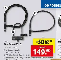 Lidl Zámek na kolo nabídka