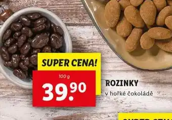 Lidl Rozinky v hořké čokoládě nabídka