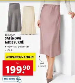 Lidl Saténová midi sukně nabídka