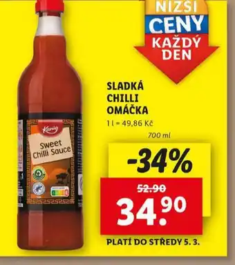 Lidl Sladká chilli omáčka nabídka