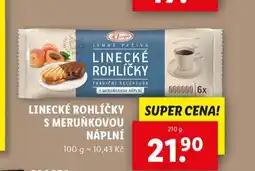 Lidl Linecké rohlíčky s meruňkovou náplní nabídka