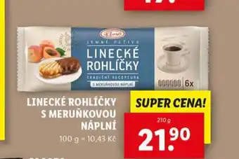 Lidl Linecké rohlíčky s meruňkovou náplní nabídka