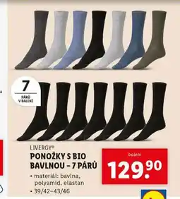 Lidl Ponožky s bio bavlnou nabídka