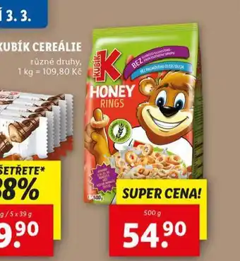 Lidl Kubík cereálie nabídka