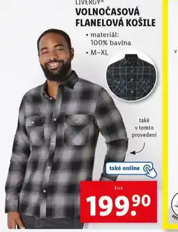 Lidl Volnočasová flanelová košile nabídka