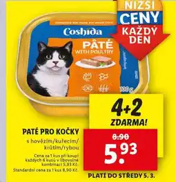 Lidl Coshida paté pro kočky nabídka