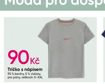 Pepco Tričko s nápisem 95% bavlny, 5 % viskózy, pro pány, velikosti: S-XXL nabídka