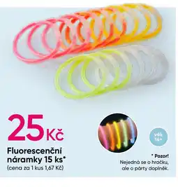 Pepco Fluorescenční náramky 15 ks* (cena za 1 kus 1,67 Kč) nabídka